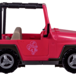 Pink Jeep with black frame