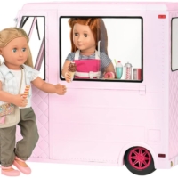 Our Generation Транспорт для ляльок – Фургон із морозивом і аксесуарами (рожевий)